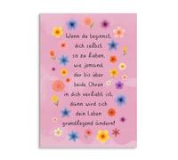 Nastami Postcard Gift Girlfriend Postcard "Du bist toll (Selbstliebe Pink)