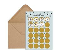Nastami Scratch Off Postcard Advent Calendar for Scratching (Fitness Women)