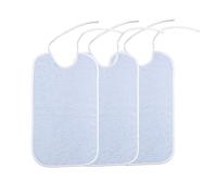 Nastami XXL Bib Terry Towelling Giant Bib for Adults and Children Bib Large, blue, 3 Stück blau