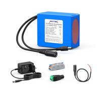 NASTIMA 6400mAh 71.04Wh 12V Rechargeable Lithium-Ion Battery Suitable for Cameras, Camcorders, MP3 Players, CCTV Cameras, Routers, Radios, etc. Includes Charger and Connector