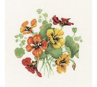 Nasturtium Posy Cross Stitch Kit - Evenweave - Heritage Crafts