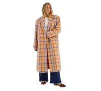 Nasty Gal Multi Check Single Breasted Tailored Coat, 14, Multi