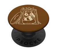 Nasty Raccoon Trash Panda by the Bin PopSockets Adhesive PopGrip