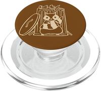 Nasty Raccoon Trash Panda by the Bin PopSockets PopGrip for MagSafe