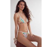 NastyGal Women's AM Tie Dye Triangle Contrast Bikini Set | Size: 12 NastyGal Multicolor 12