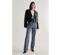 NastyGal Women's Blue Zebra Faux Leather Pant | Size: 10 NastyGal Blue 10