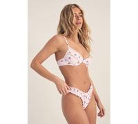 NastyGal Women's Cherry Underwire Ruffle Bikini Set in Pink | Size: 12 NastyGal Pink 12