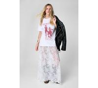 NastyGal Women's Fleetwood Mac Rumors Oversize Band T-Shirt in White | Size: Small NastyGal White S