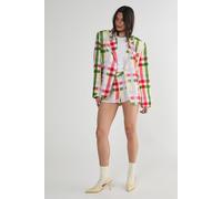 NastyGal Women's Linen Mix Gingham Tailored Shorts | Size: XL NastyGal Multicolor XL