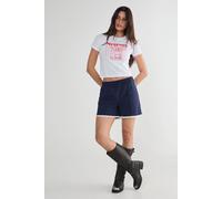 NastyGal Women's Nylon Lace Trim Short in Navy | Size: 6 NastyGal Navy 6