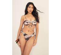 NastyGal Women's Patchwork Underwire Picot Trim Ruffle Bikini Set | Size: 16 NastyGal Multicolor 16