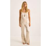 NastyGal Women's Satin Flared Trousers in Champagne | Size: 12 NastyGal Champagne 12