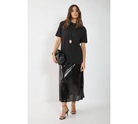 NastyGal Women's Sheer Sequin Midaxi Skirt in Black | Size: 6 NastyGal Black 6