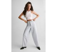 NastyGal Women's The Barrell Leg Jean in Pale Wash | Size: 10 NastyGal Pale Wash 10