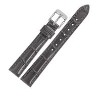 NASUNJIA 10 12 13 14 15 16 17 18 19 20 22MM Watch Strap Bamboo-grain Genuine Leather Pin Buckle Clasp Men WomenBelt Bracelet(Dark grey,17mm)