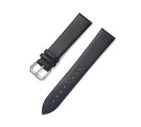 NASUNJIA 12mm 14mm 16mm 17mm 18mm 19mm 20mm 21mm 22mm Ultra Thin Leather Watch Strap Soft Plain Waterproof Band Watch Accessories(Dark Blue,20mm)