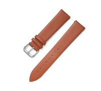 NASUNJIA 12mm 14mm 16mm 17mm 18mm 19mm 20mm 21mm 22mm Ultra Thin Leather Watch Strap Soft Plain Waterproof Band Watch Accessories(Light Brown,21mm)