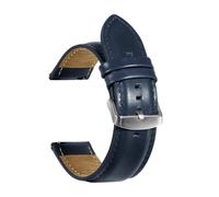 NASUNJIA 18mm 20mm 22mm 24mm 26mm Vintage Genuine Leather Straps Cowhide Watch Band Quick Release Bracelet(Blue,24mm)