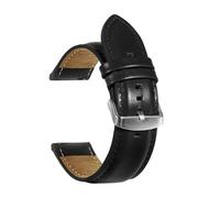 NASUNJIA 18mm 20mm 22mm 24mm 26mm Vintage Genuine Leather Straps Cowhide Watch Band Quick Release Bracelet(Black,20mm)