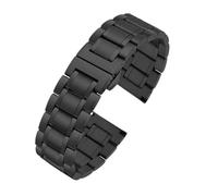 NASUNJIA 316L Stainless Steel Strap Is Suitable For Watch Chain For Men And Women(Black,20mm)