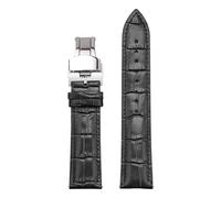 NASUNJIA Cowhide Genuine Leather Strap 12 13 14 15 16 17 18 19 20 21 22 23 24 26mm Release Universal Watch Band(Black 02,12mm)