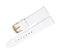 NASUNJIA Cowhide Watch Band Genuine Leather 18mm 20mm 22mm Thin Smooth Strap Belt(White gold,22mm)
