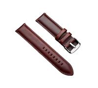 NASUNJIA Genuine Leather Band 18mm 20mm 22mm 24mm 26mm Vintage Cowhide Watch Strap Quick Release Bracelet Universal Smartwatch Wristband(Red Brown,26mm)