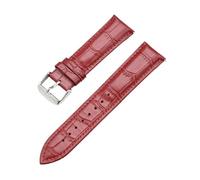 NASUNJIA Genuine Leather Watch Strap Quick Release Universal 12 13 14 15 16 17 18 19 20 21 22 23 24 26 Mm(Red,23mm)
