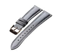 NASUNJIA Handmade Oxford Cloth Headband With Cowhide Strap, Quick Release 18 19 20 22MM Retro Style Men's Watch Chain(A rose gold Buckle,19mm)