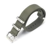 NASUNJIA Nylon Watch Strap 20mm 22mm Premium High Density Durable Fabric Braid Soft Band Thicken Sport Wristband Accessories(Army green,22mm)