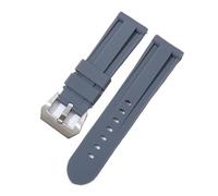 NASUNJIA Soft Silicone Sport Watchband 22mm 24mm 26mm Yellow Red Green Waterproof Men Replacement Bracelet Band Strap Watch Accessories(Gray-s,22mm)