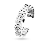 NASUNJIA Solid 304L Stainless Steel Replacement Watch Band 12mm 14mm 16mm 18mm 19mm 20mm 21mm 22mm 24mm Width Wristband Men Straps(Silver,12mm)