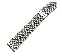 NASUNJIA Stainless Steel Watchband 18mm 19mm 20mm 21mm 22mm 24mm Width Watches Band Strap Metal Bracelet Replacement WristBand(Silver,19mm)