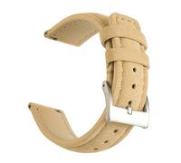 NASUNJIA Vintage Suede Leather Watch Strap 18mm 19mm 20mm 22mm Handmade Watchband Grey Brown Replacement Belts For Watch Accessories(Beige 1,20mm)
