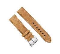 NASUNJIA Vintage Suede Leather Watch Strap 18mm 19mm 20mm 22mm Handmade Watchband Grey Brown Replacement Belts For Watch Accessories(Tan,18mm)