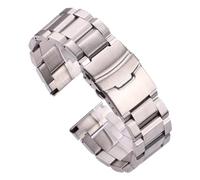 NASUNJIA Watch Bracelet Band Women Men 18 20mm 22mm 24mm Solid Stainless Steel Watchband Silver Black Rose Gold Brushed Strap Accessories(Silver,24mm)