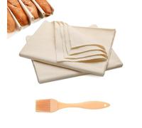 Nasxkji 2PCS Proofing Cloth for Bread Baking 75 x 45 cm/ 29.5 × 17.7 inch Bakers Cloth Baguette Couche with Silicone Oil Brush for Rolling Dough Bread Pastry Baking