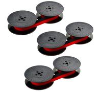 Nasxkji 3 Pairs Universal Typewriter Ribbon 8M Typewriter Ink Ribbon Black and Red Compatible with Classic and Vintage Typewriter