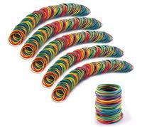 Nasxkji 600 Pieces Elastic Bands 50x1.4 mm Coloured Elastic Bands Strong Elasticity Rubber Band for Home School Office Industrial Crafts and DIY