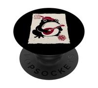 NAT 1 DND Board Games Bard Funny Japanese Grumpy Frog PopSockets Adhesive PopGrip