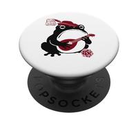 NAT 1 DND Board Games Bard Funny Japanese Grumpy Frog PopSockets Adhesive PopGrip