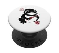 NAT 1 DND Board Games Rogue Funny Japanese Grumpy Frog PopSockets Adhesive PopGrip