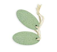 Nat Habit - Back To Natural Secrets Everyday Original Pumice Stone for Feet Care, Ergonomically Designed| Exfoliates Dead Skin, Softens Feet & Ankles (Twin Pack) 1 Count (Pack of 2) Green Grey