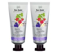Nat Habit Berry Vanilla Hand Cream Fresh Whipped Hand Malai With Shea Butter For Men & Women, Hand Soft Supple, Baby Touch Moisturization, Chemical Free (Pack of 2 x 30ml)