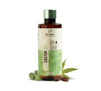 Nat Habit Cold Pressed 100% Pure Castor (Arandi) Oil for Skin & Hair With Vitamin E, Omega-6 & 9, Mineral Free & Preservative Free (200 ml)