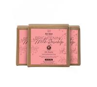 Nat Habit Milk Rosehip Bath Soap with Lactic Acid, Kokum Butter|Cold Processed for Skin Brightening, Anti-Aging & Anti-Acne | Moisturizing Milk Soap, Gentle Exfoliation | Pack of 3 X 125g