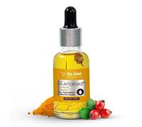Nat Habit Turmeric Rosehip Mukhalaya Face Oil For Tan, Pigmentation & Blemish Control, with Blend of 13 Cold Pressed Oils, For Natural Face Care, No Mineral Oil or Chemical (30ml)