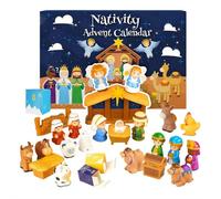 Nat-ivity Advent Calendar 2025 Christian Christmas Countdown Calendar with 25Pcs Na-tivity Figures for Family Holiday Activities
