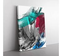 Nat King Cole V2 Modern Canvas Wall Art Print Ready to Hang, Framed Picture for Living Room Bedroom Home Office Décor, 50x35 cm (20x14 Inch)