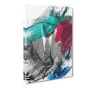 Nat King Cole V2 Modern Canvas Wall Art Print Ready to Hang, Framed Picture for Living Room Bedroom Home Office Décor, 30x20 Inch (76x50 cm)